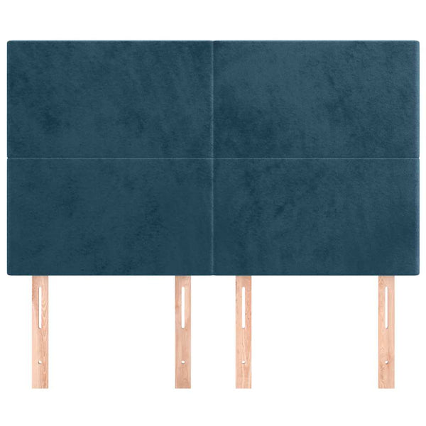vidaXL Headboard Dark Blue 144x5x118/128 cm Velvet