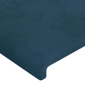 vidaXL Headboard Dark Blue 144x5x118/128 cm Velvet
