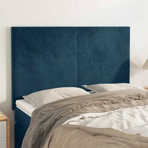 vidaXL Headboard Dark Blue 144x5x118/128 cm Velvet