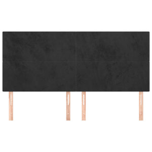 vidaXL Headboard Black 160x5x118/128 cm Velvet