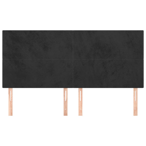 vidaXL Headboard Black 160x5x118/128 cm Velvet