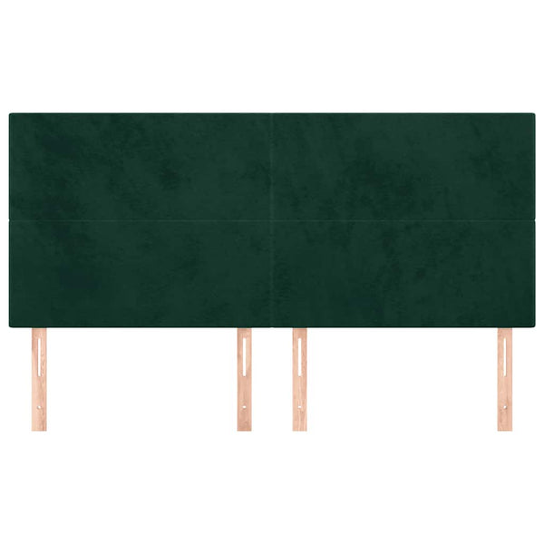 vidaXL Headboard Dark Green 160x5x118/128 cm Velvet
