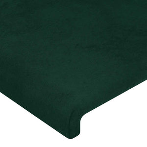 vidaXL Headboard Dark Green 160x5x118/128 cm Velvet