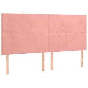 vidaXL Headboard Pink 160 x 5 x 118/128 cm Velvet