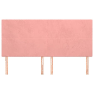 vidaXL Headboard Pink 160 x 5 x 118/128 cm Velvet