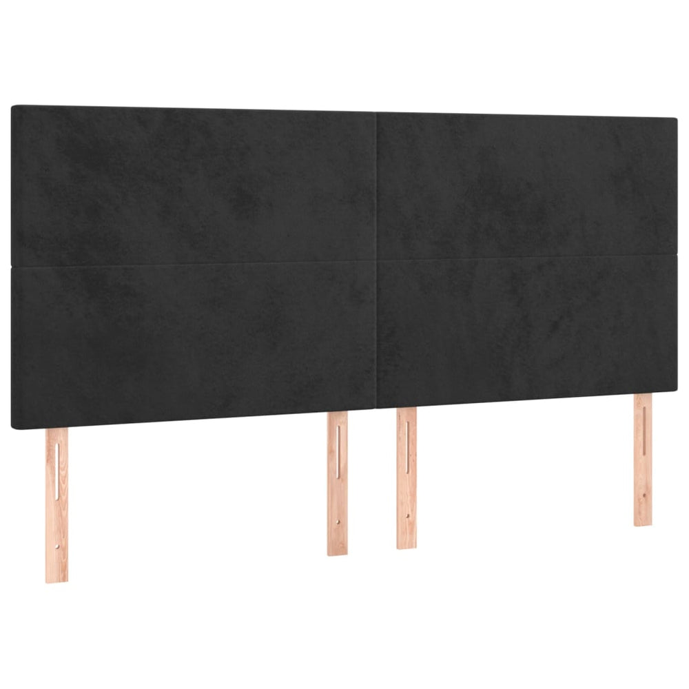 vidaXL Headboard Black 180x5x118/128 cm Velvet