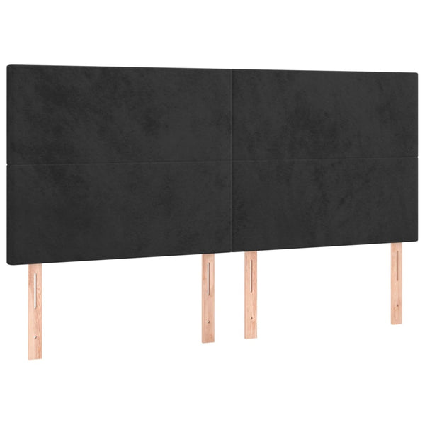 vidaXL Headboard Black 180x5x118/128 cm Velvet