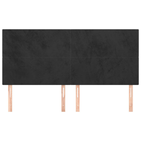 vidaXL Headboard Black 180x5x118/128 cm Velvet
