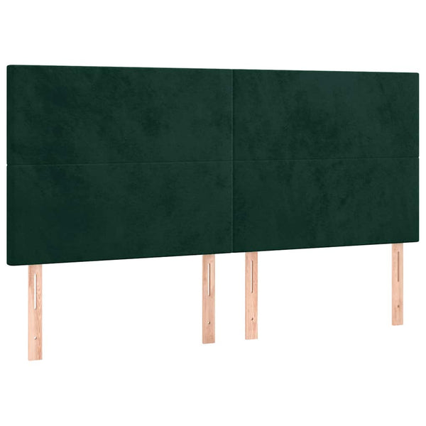 vidaXL Headboard Dark Green 180x5x118/128 cm Velvet