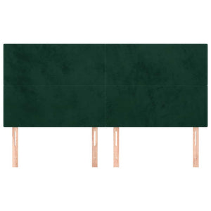 vidaXL Headboard Dark Green 180x5x118/128 cm Velvet