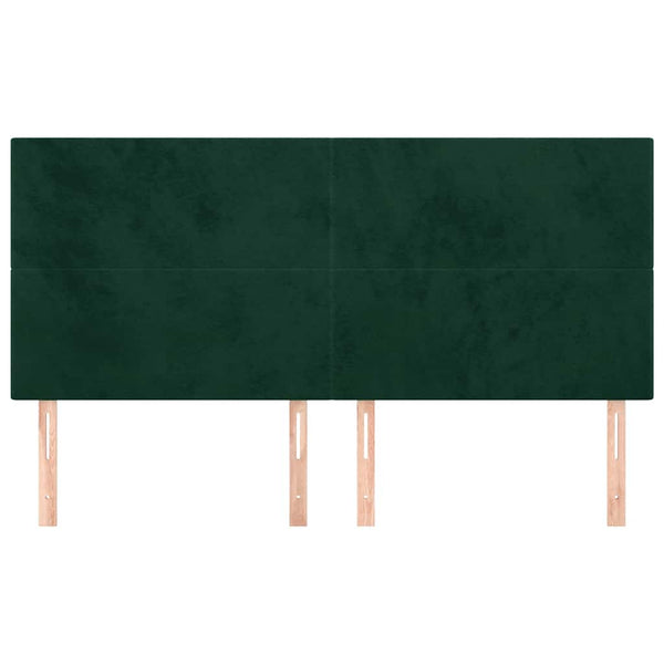 vidaXL Headboard Dark Green 180x5x118/128 cm Velvet