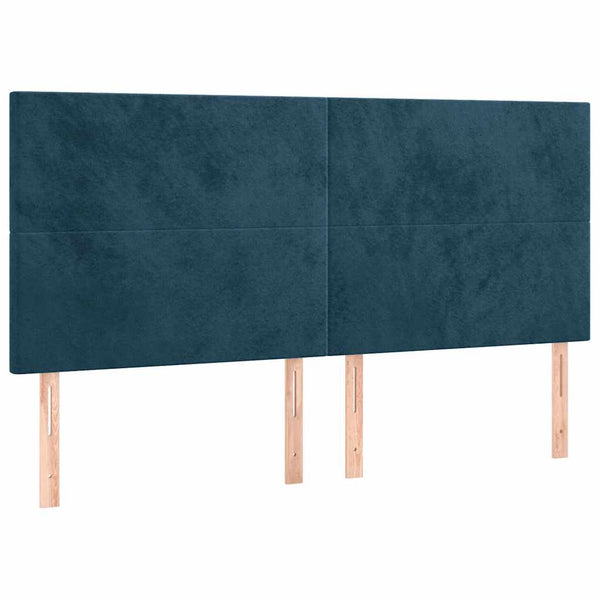 vidaXL Headboard Dark Blue 180x5x118/128 cm Velvet