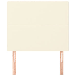 vidaXL Headboard Cream 80x5x118/128 cm Faux Leather
