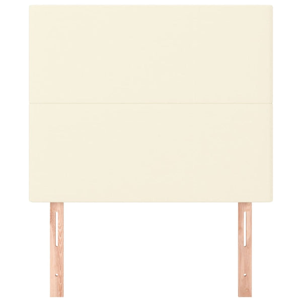 vidaXL Headboard Cream 80x5x118/128 cm Faux Leather