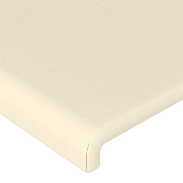 vidaXL Headboard Cream 80x5x118/128 cm Faux Leather