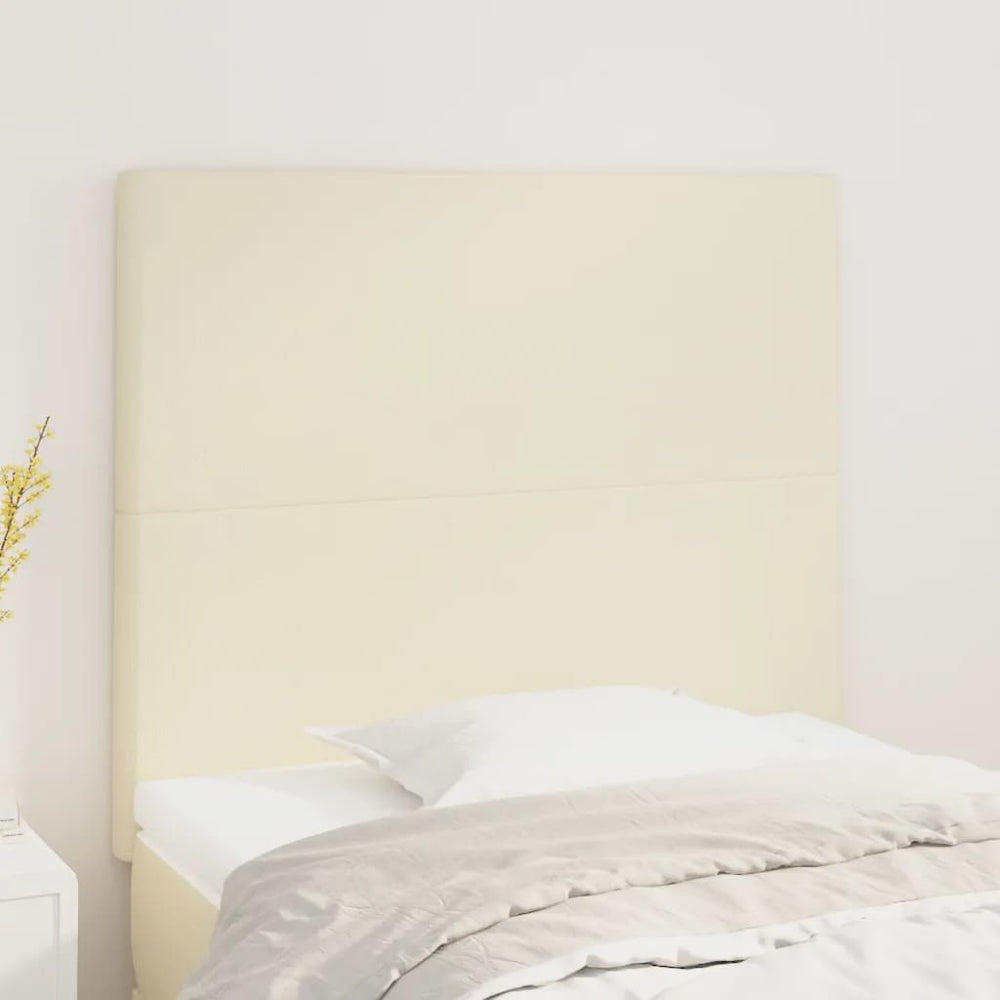 vidaXL Headboard Cream 80x5x118/128 cm Faux Leather