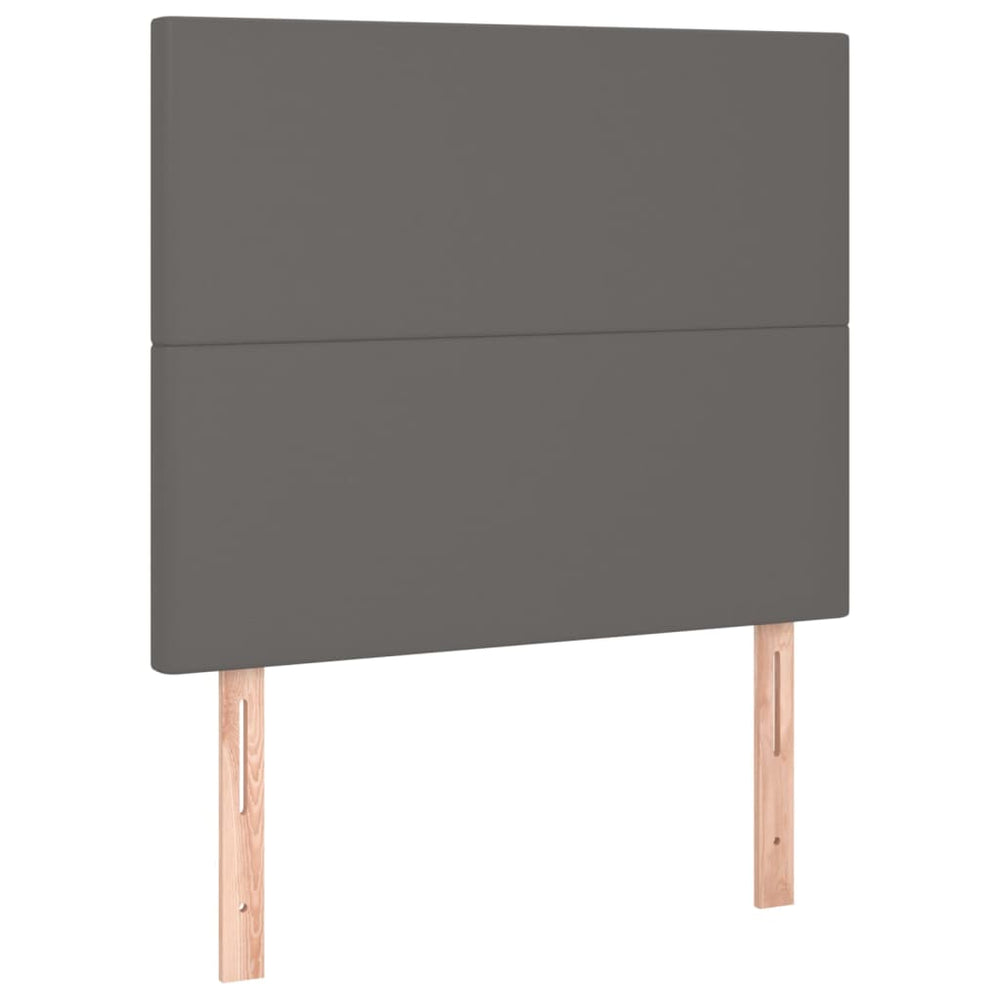 vidaXL Headboard Grey 80x5x118/128 cm Faux Leather