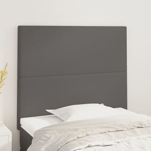 vidaXL Headboard Grey 80x5x118/128 cm Faux Leather