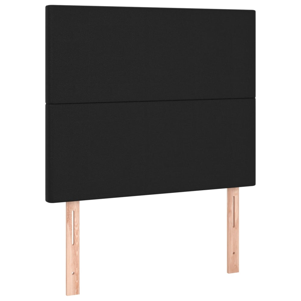 vidaXL Headboard Black 90x5x118/128 cm Faux Leather