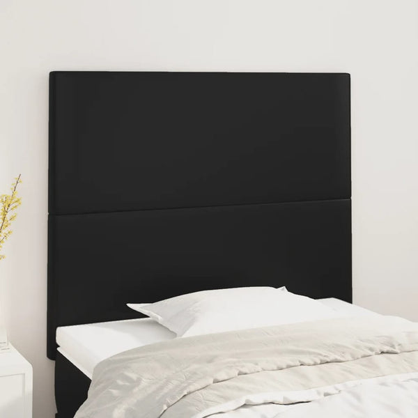vidaXL Headboard Black 90x5x118/128 cm Faux Leather