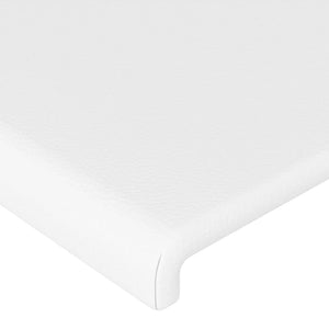 vidaXL Headboard White 90x5x118/128 cm Faux Leather