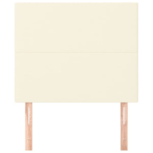 vidaXL Headboard Cream 90x5x118/128 cm Faux Leather