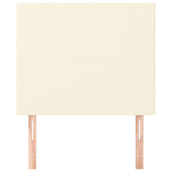 vidaXL Headboard Cream 90x5x118/128 cm Faux Leather