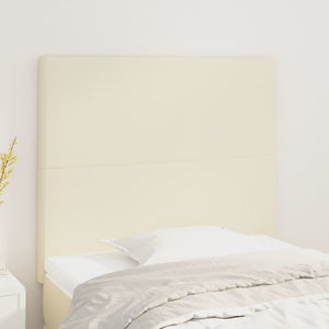 vidaXL Headboard Cream 90x5x118/128 cm Faux Leather