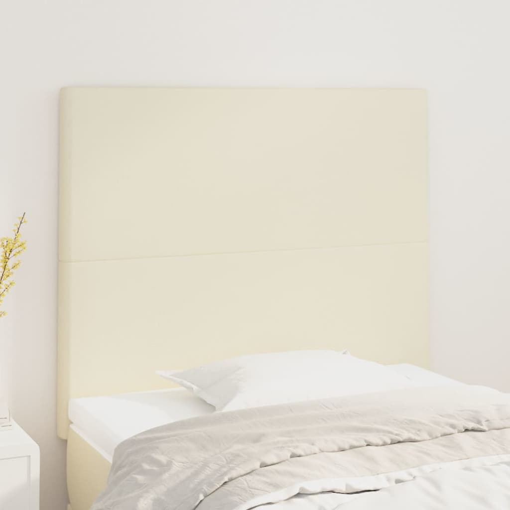 vidaXL Headboard Cream 90x5x118/128 cm Faux Leather