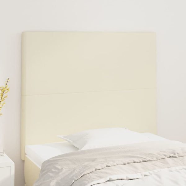 vidaXL Headboard Cream 90x5x118/128 cm Faux Leather