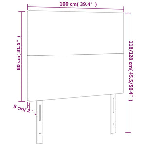 vidaXL Headboard Black 100x5x118/128 cm Faux Leather