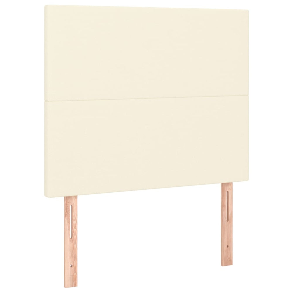 vidaXL Headboard Cream 100x5x118/128 cm Faux Leather