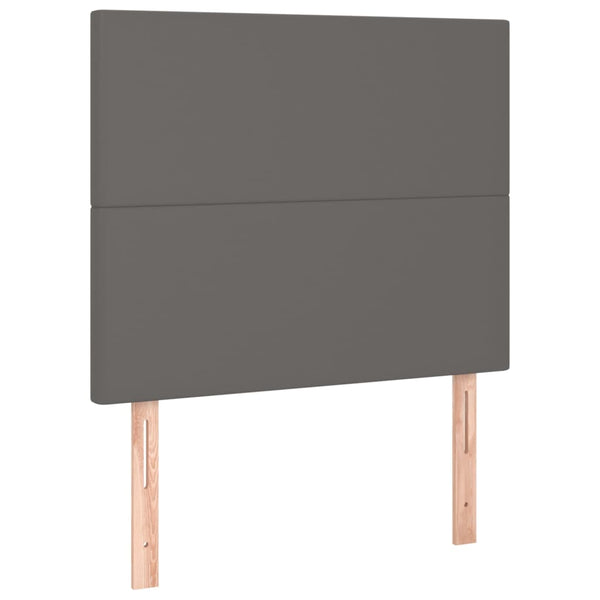 vidaXL Headboard Grey 100x5x118/128 cm Faux Leather