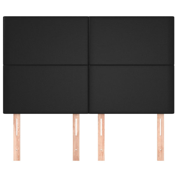 vidaXL Headboard Black 144x5x118/128 cm Faux Leather