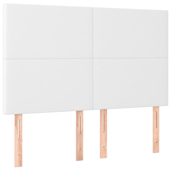 vidaXL Headboard White 144x5x118/128 cm Faux Leather