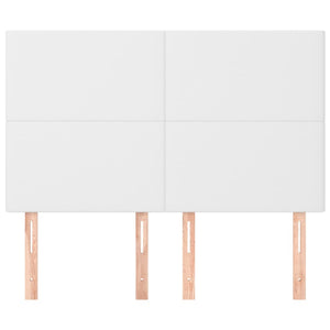 vidaXL Headboard White 144x5x118/128 cm Faux Leather