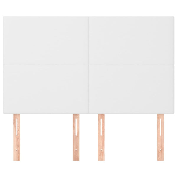 vidaXL Headboard White 144x5x118/128 cm Faux Leather