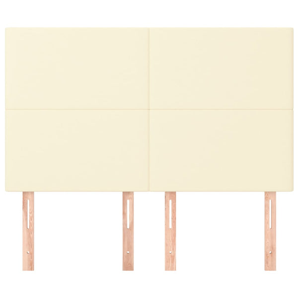 vidaXL Headboard Cream 144x5x118/128 cm Faux Leather