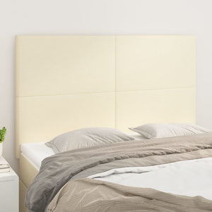vidaXL Headboard Cream 144x5x118/128 cm Faux Leather
