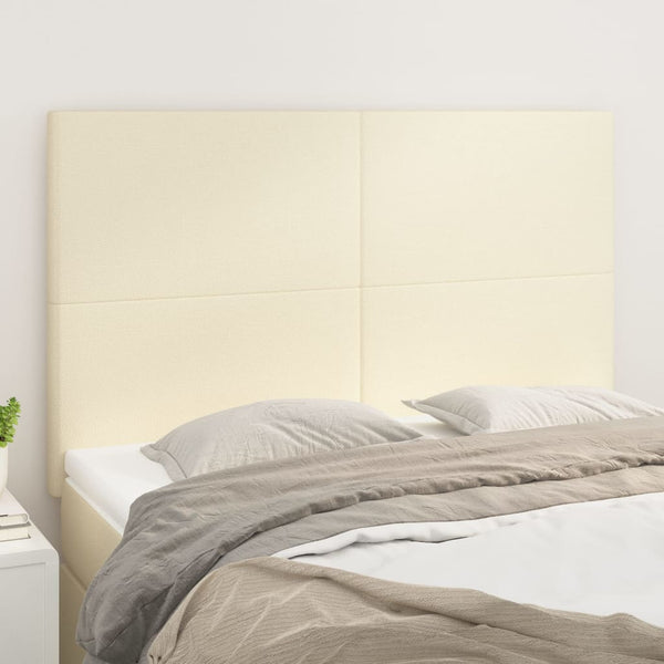 vidaXL Headboard Cream 144x5x118/128 cm Faux Leather