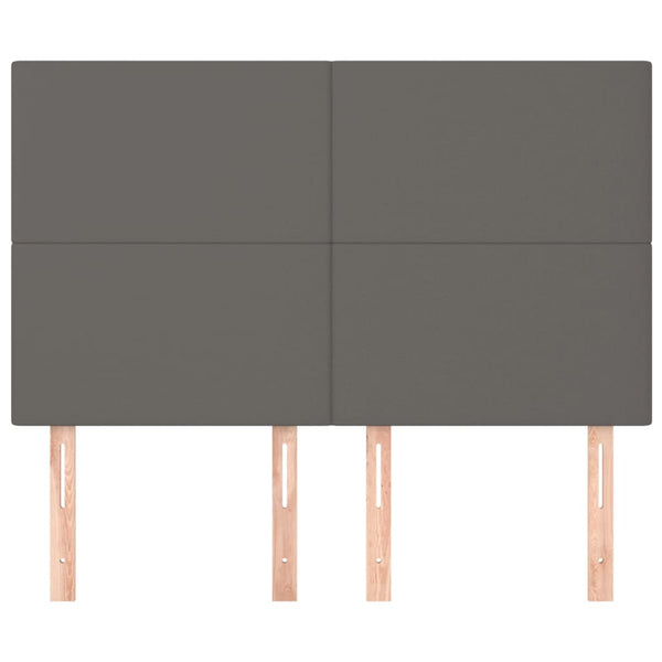 vidaXL Headboard Grey 144x5x118/128 cm Faux Leather