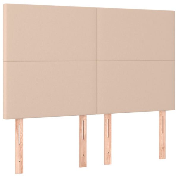 vidaXL Headboard Cappuccino 144x5x118/128 cm Faux Leather