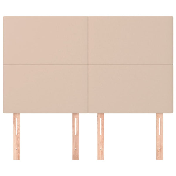 vidaXL Headboard Cappuccino 144x5x118/128 cm Faux Leather