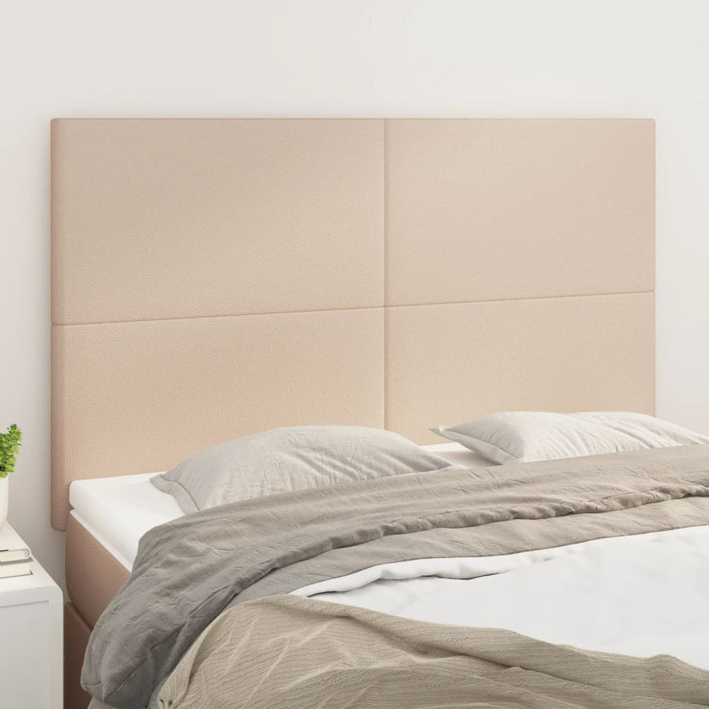 vidaXL Headboard Cappuccino 144x5x118/128 cm Faux Leather