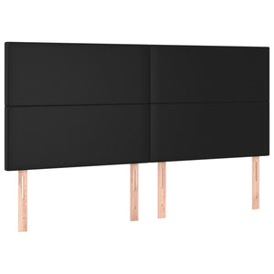 vidaXL Headboard Black 160x5x118/128 cm Faux Leather