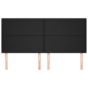 vidaXL Headboard Black 160x5x118/128 cm Faux Leather