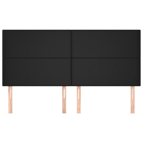 vidaXL Headboard Black 160x5x118/128 cm Faux Leather