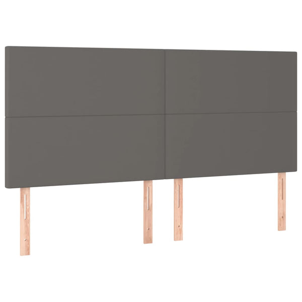 vidaXL Headboard Grey 160x5x118/128 cm Faux Leather