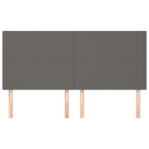 vidaXL Headboard Grey 160x5x118/128 cm Faux Leather
