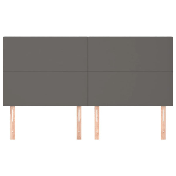 vidaXL Headboard Grey 160x5x118/128 cm Faux Leather